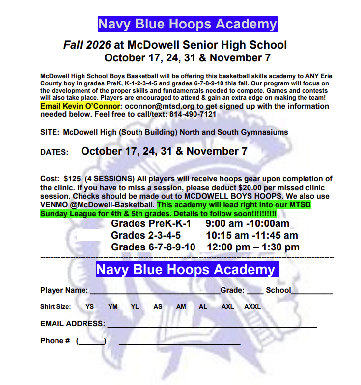 Navy Blue Hoops Academy