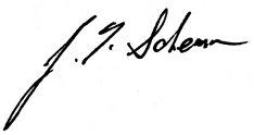 A black handwritten signature on a plain white background.