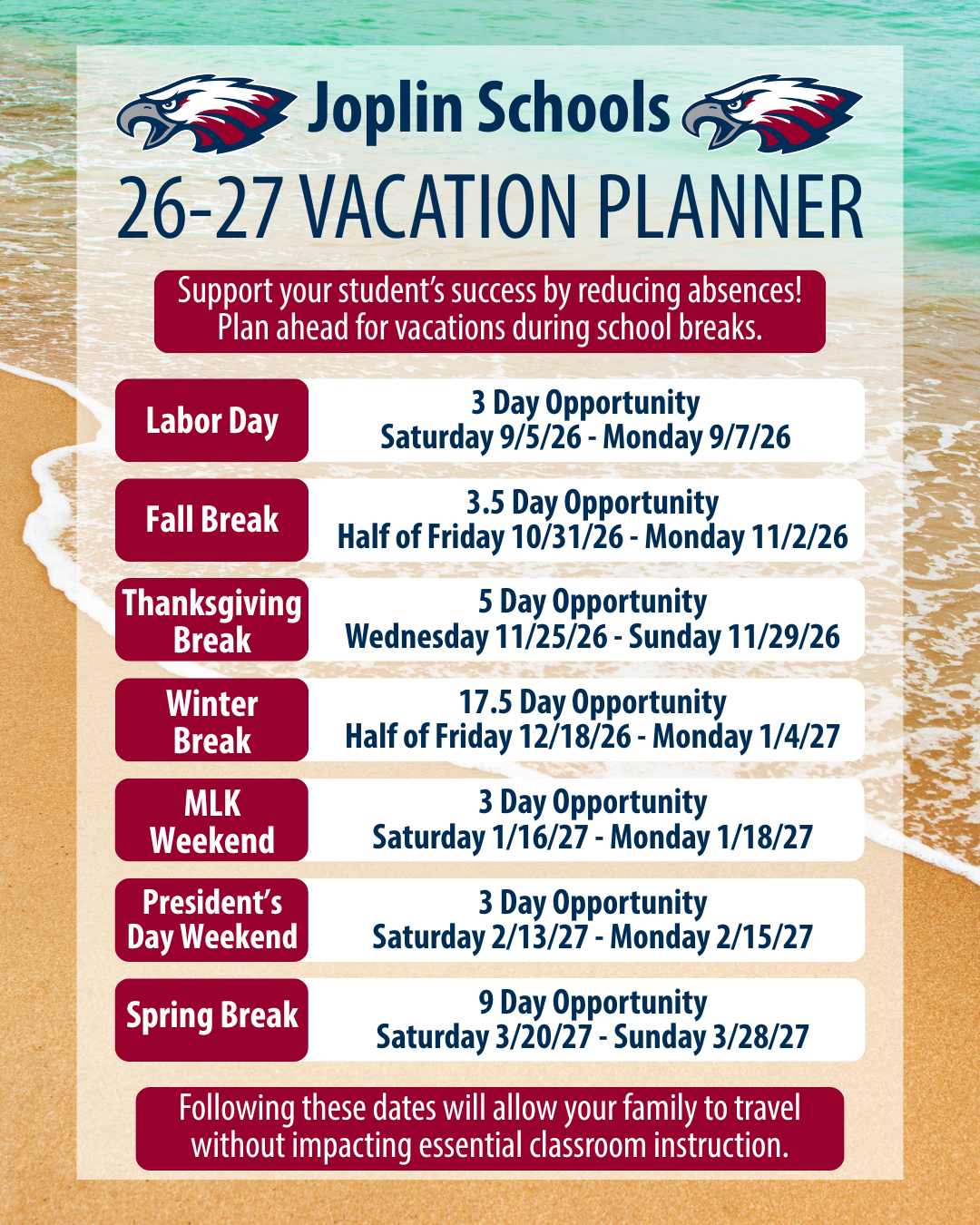 2026-27 Vacation Planner!