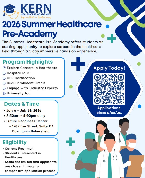 Exciting Opportunities for Kern County Taft Union High School Students !!!!  see all flyers below