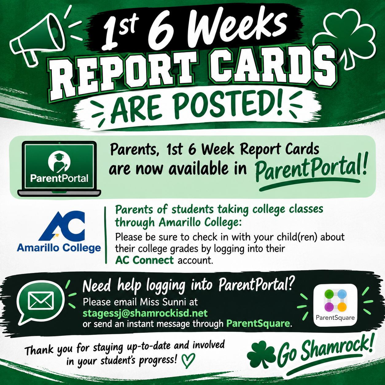 1st 6 Week Report Cards