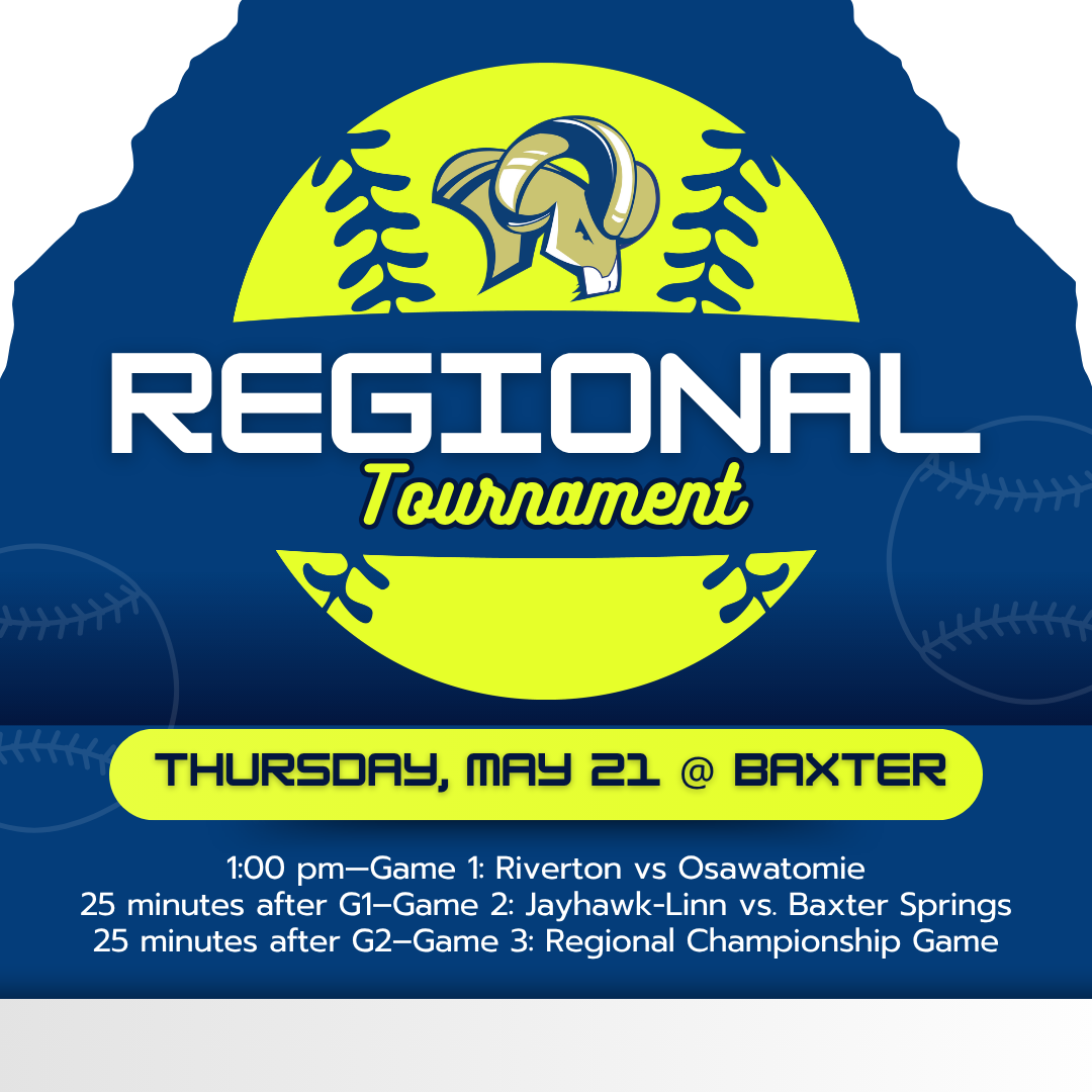 5/21 Regional Softball 1:00 PM START TIME @ BAXTER!!!