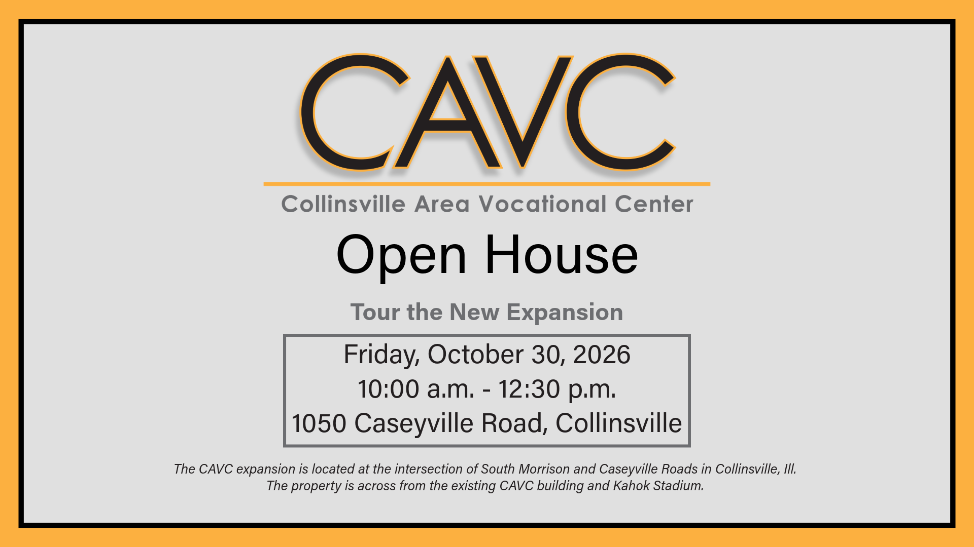 Tour the New Collinsville Area Vocational Center Expansion on Friday, October 30
