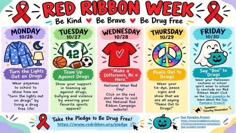 Red Ribbon Week! October 26-30th