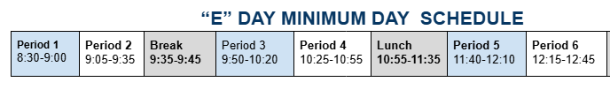 Important Reminder: Last Week of School  June 8th - June 10th will be E Days