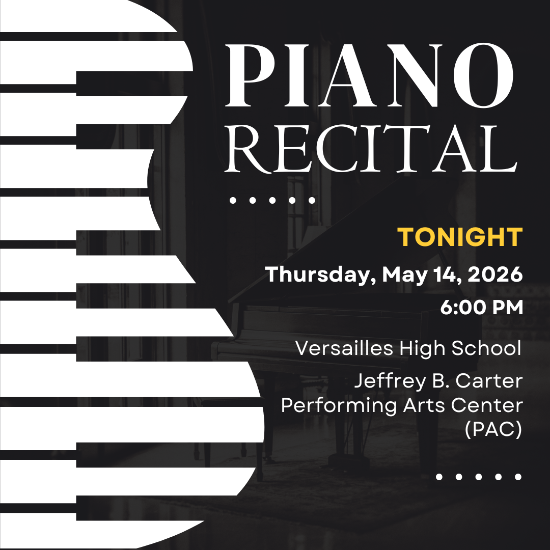 Spring Piano Recital - Tonight, Thursday, May 14 at 6:00 p.m. 