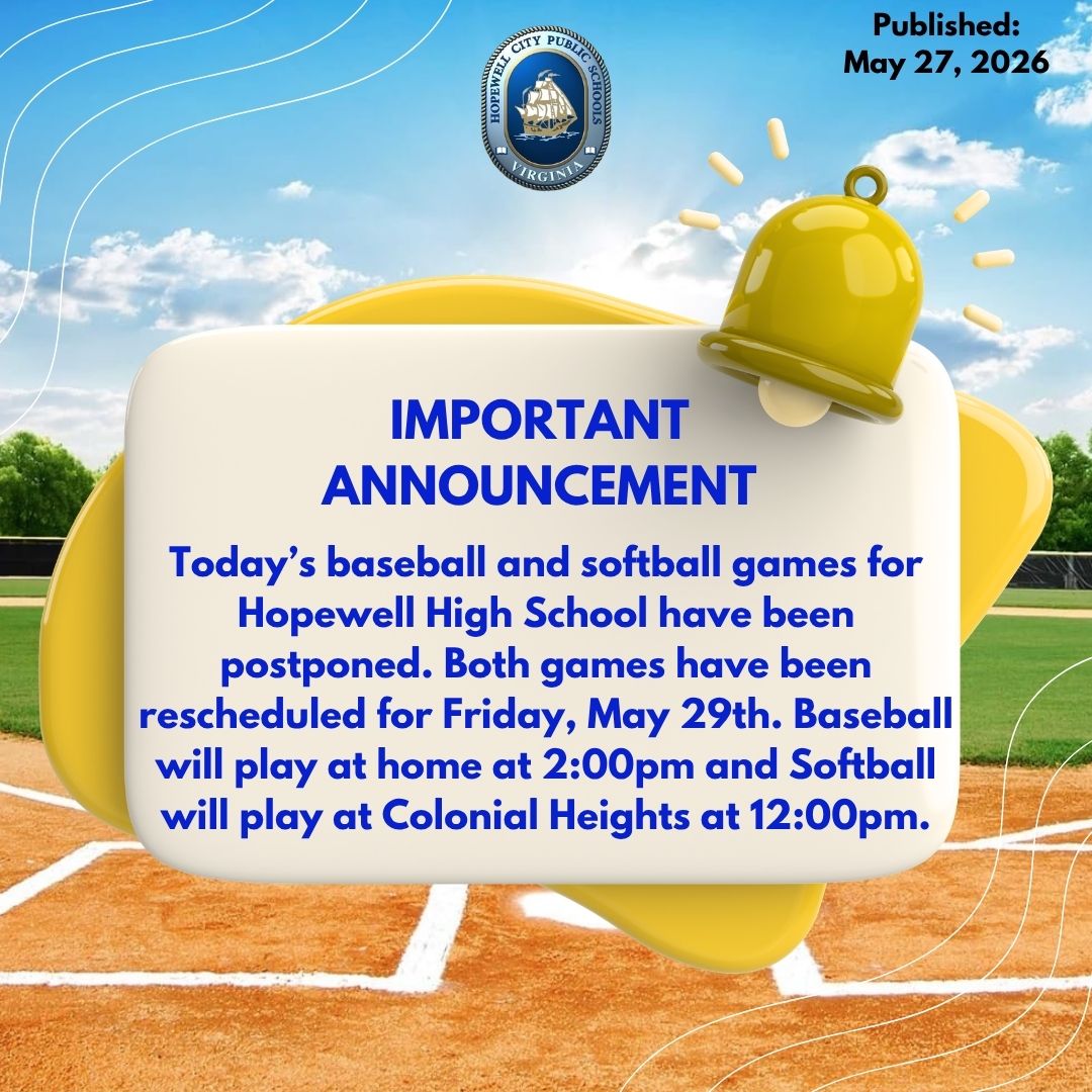 May 27th Hopewell High School Baseball and Softball Update
