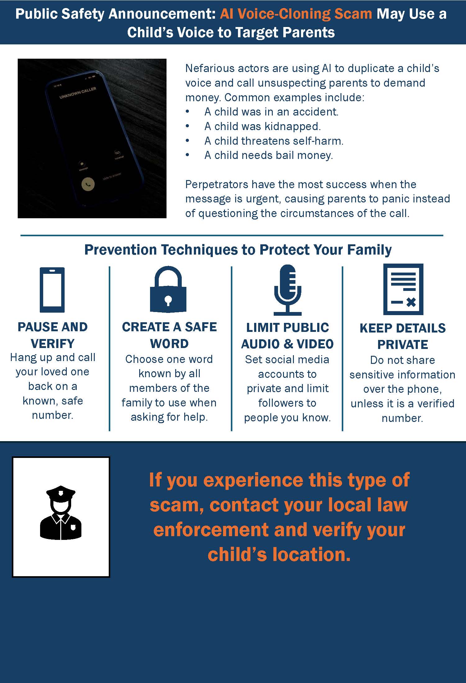 Public Safety Announcement: AI Voice-Cloning Scam