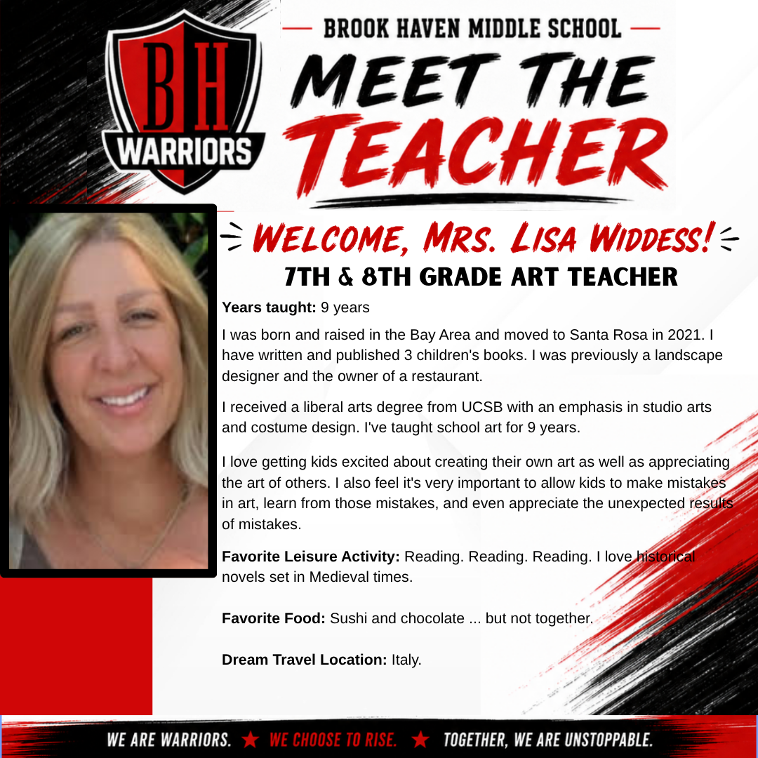 Welcome, Mrs. Widdess! 