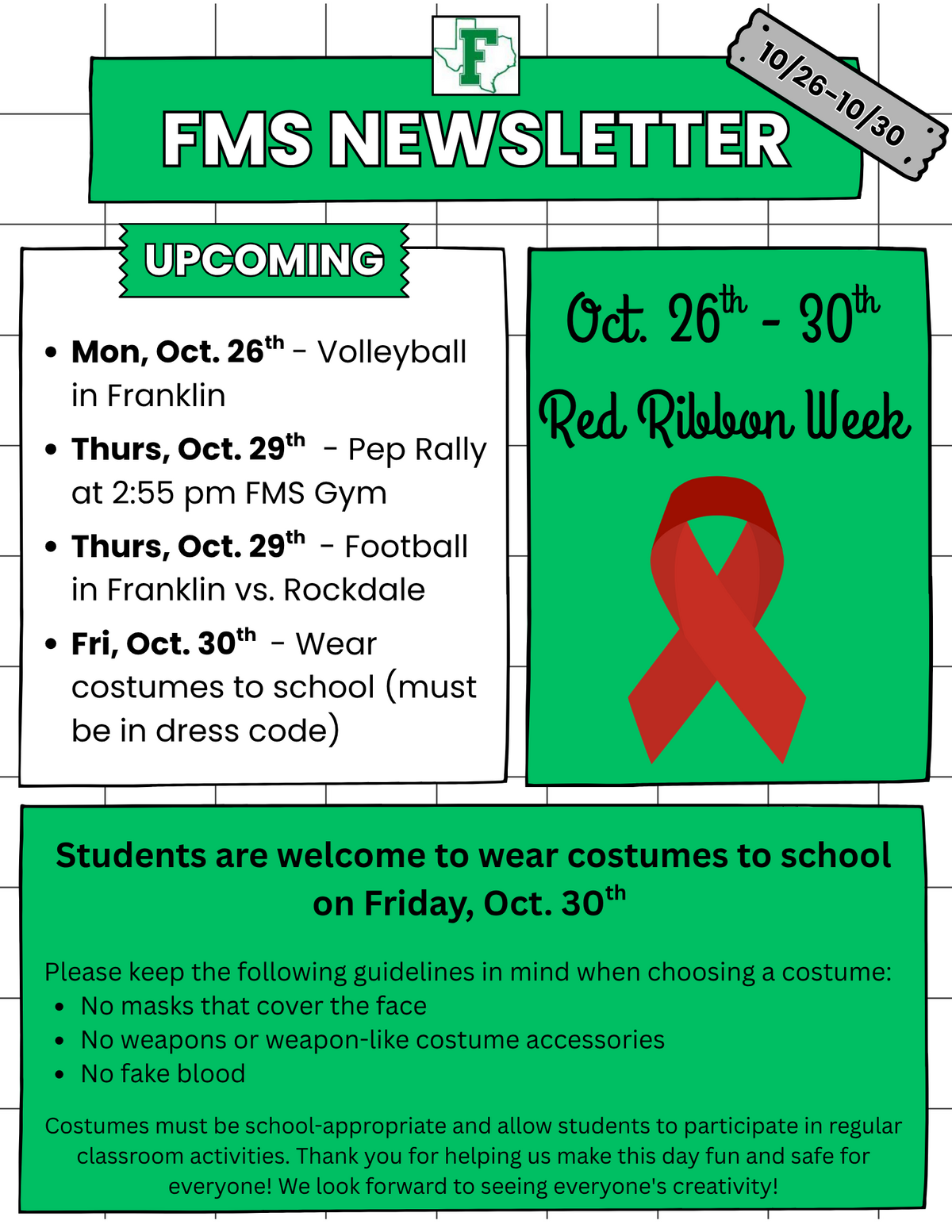 FMS Newsletter Week of 10/26