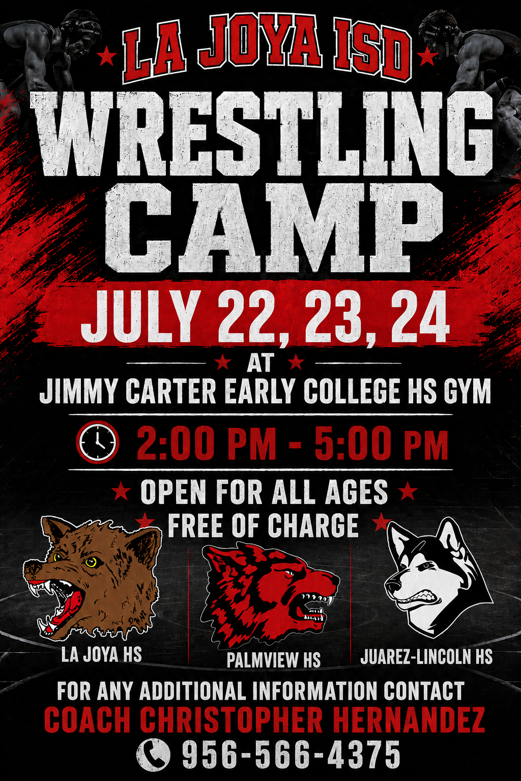  🤼💪 Step onto the Mat This Summer at the La Joya ISD Wrestling Camp! 💪🤼