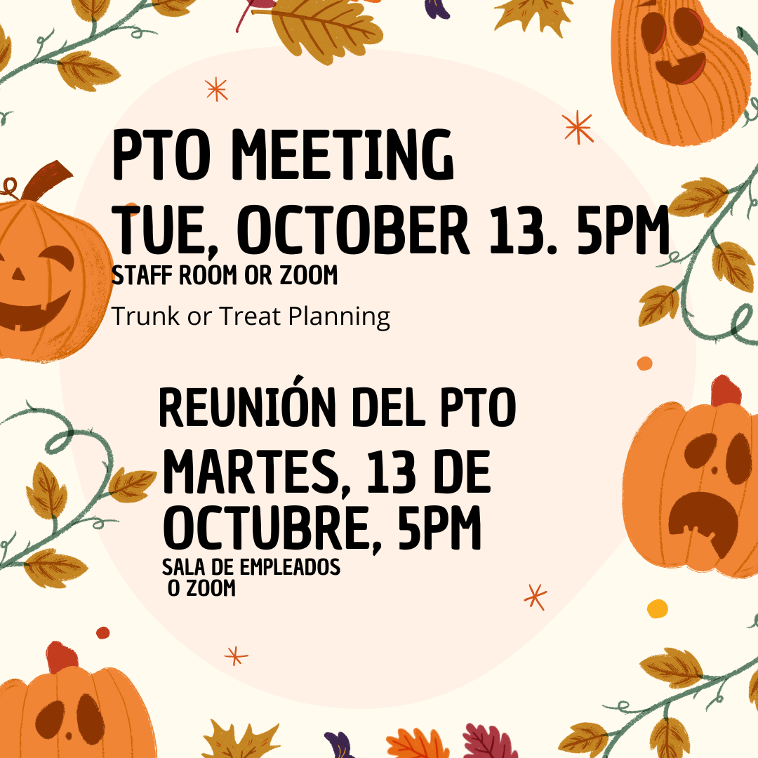 PTO meeting tomorrow night!