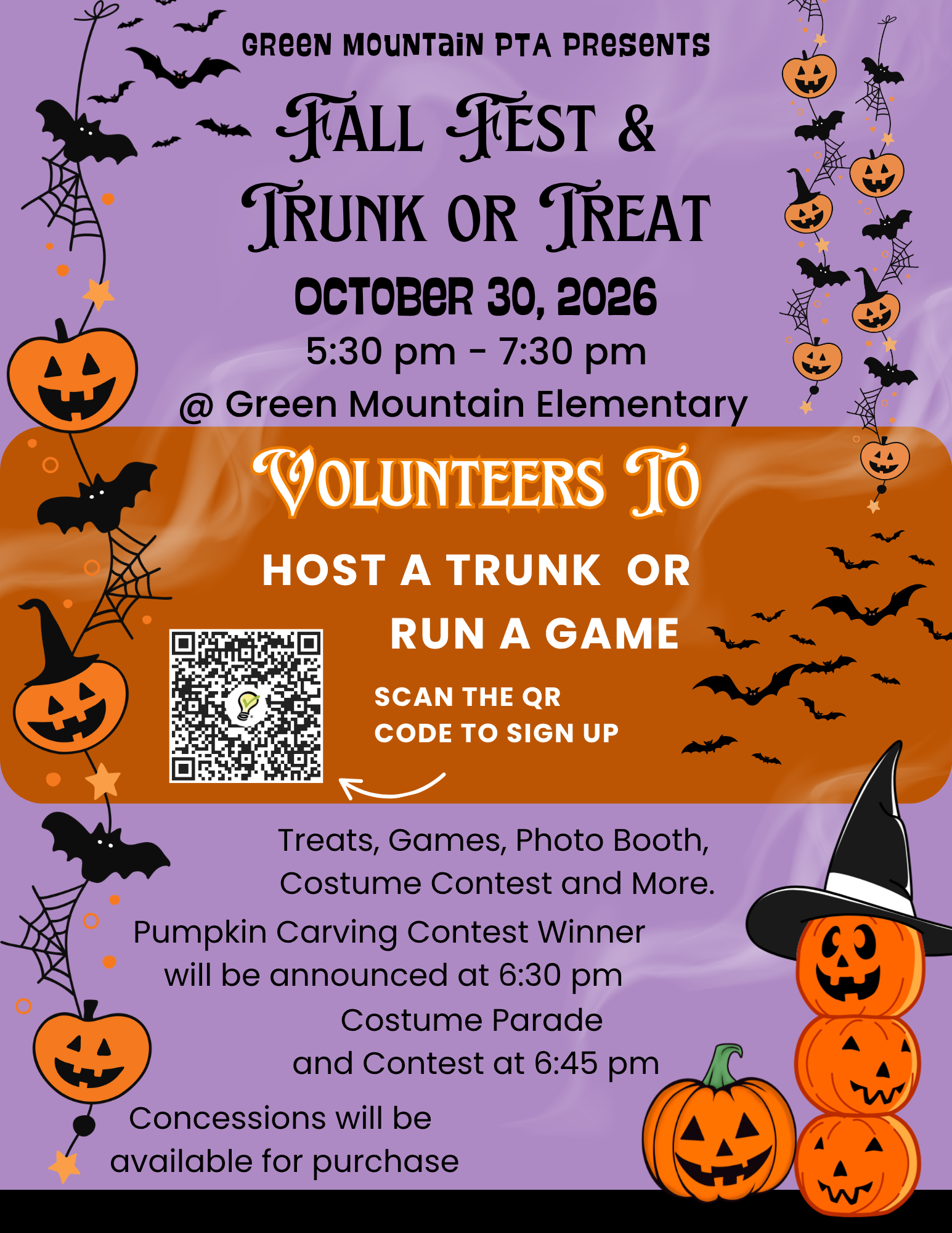 Fall festival & Trunk or treat  volunteers NEEDED!!!