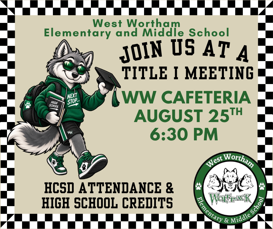 📣 REMINDER: Title I Meeting TONIGHT!