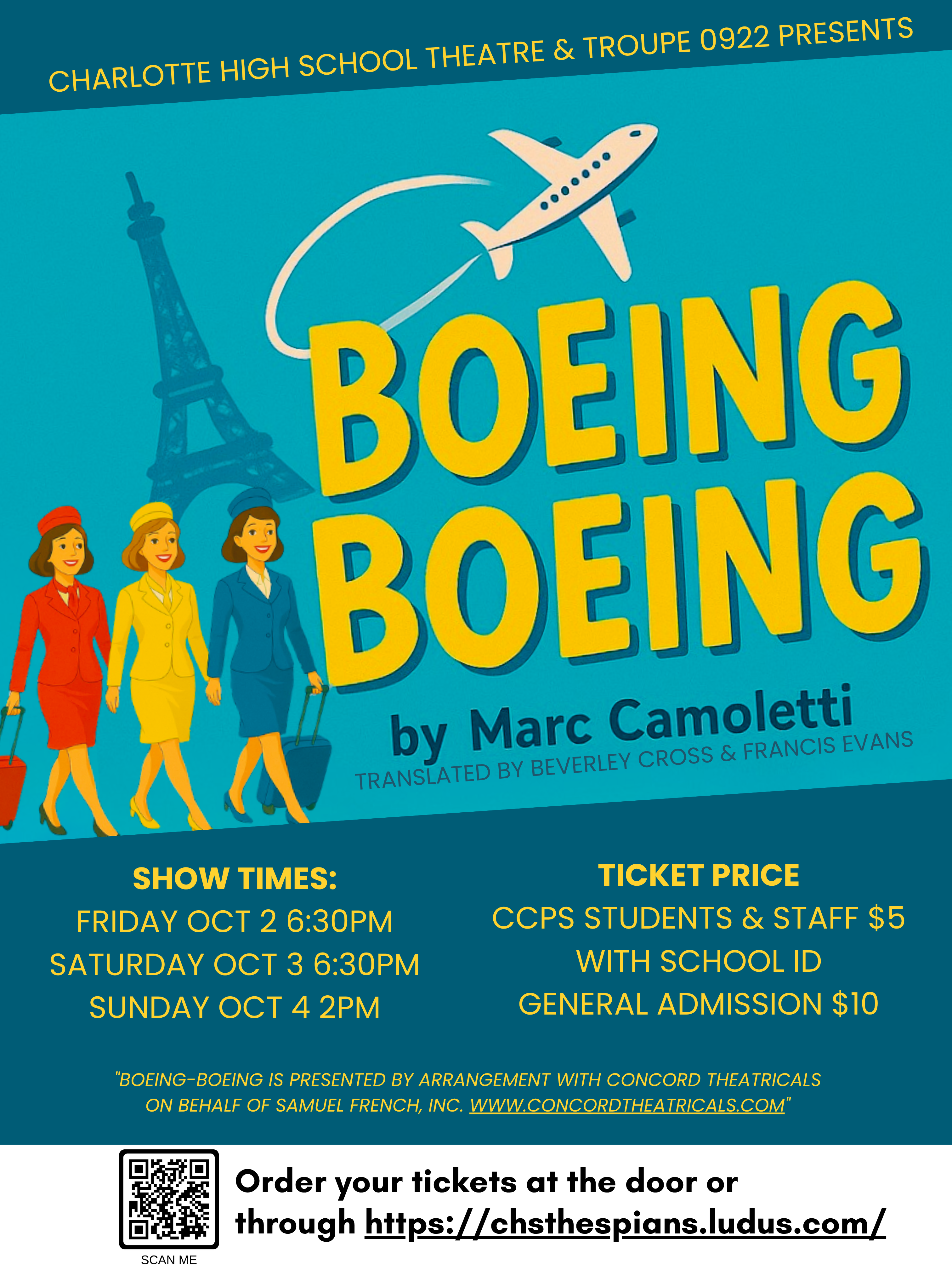 CHS Theatre Presents....Boeing-Boeing
