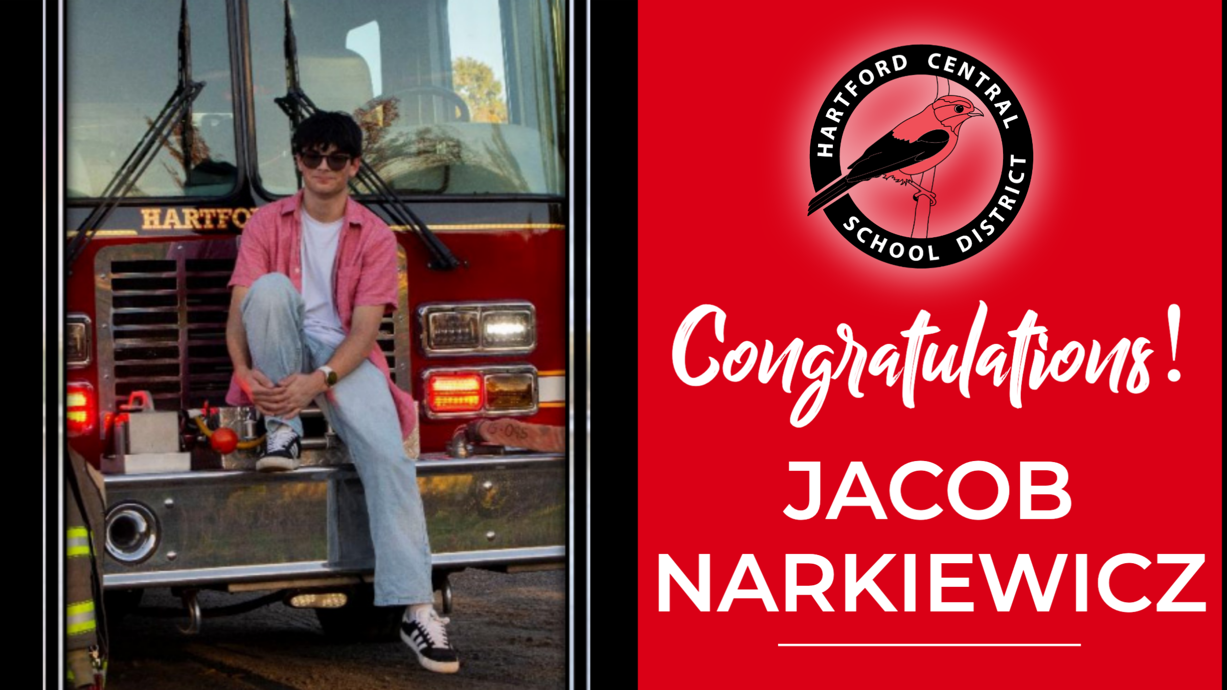 Hartford Senior Jacob Narkiewicz Recognized for Outstanding Community Service