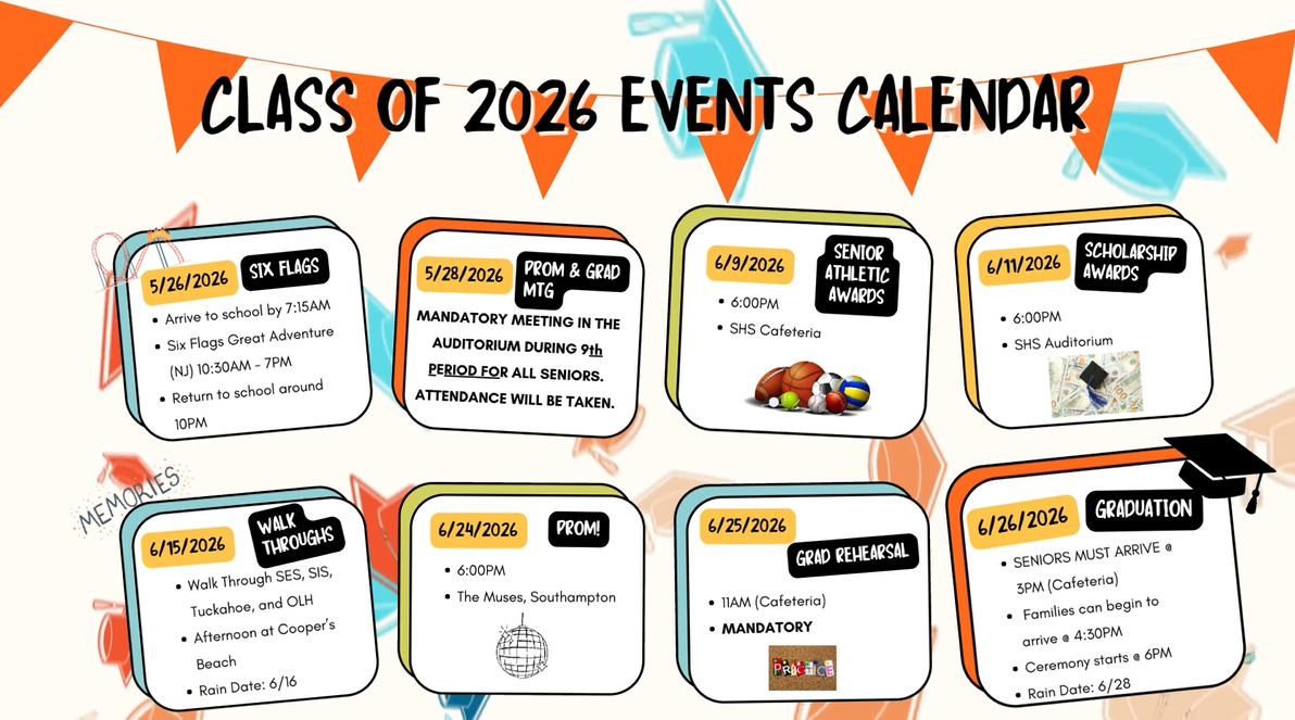 Class of 2026 Events Calendar
