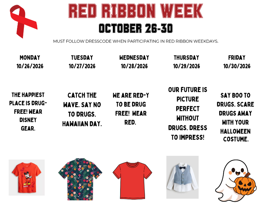 REMINDERS FOR THIS WEEK - 10/26-10/30