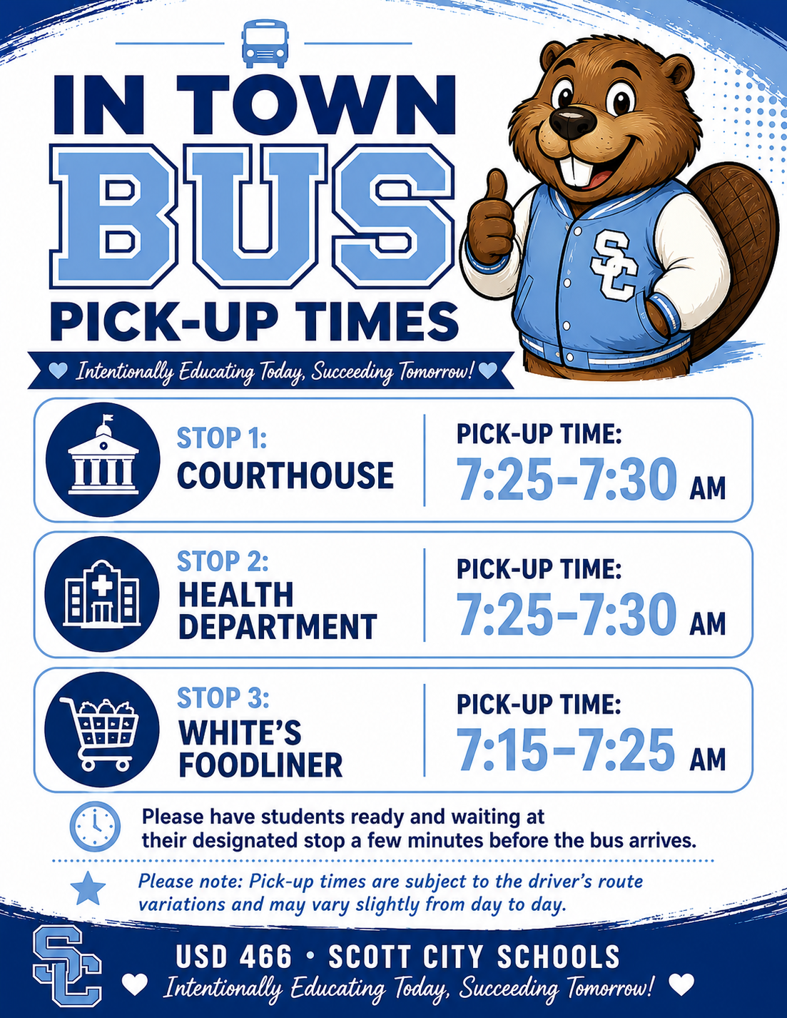 In Town Bus Information
