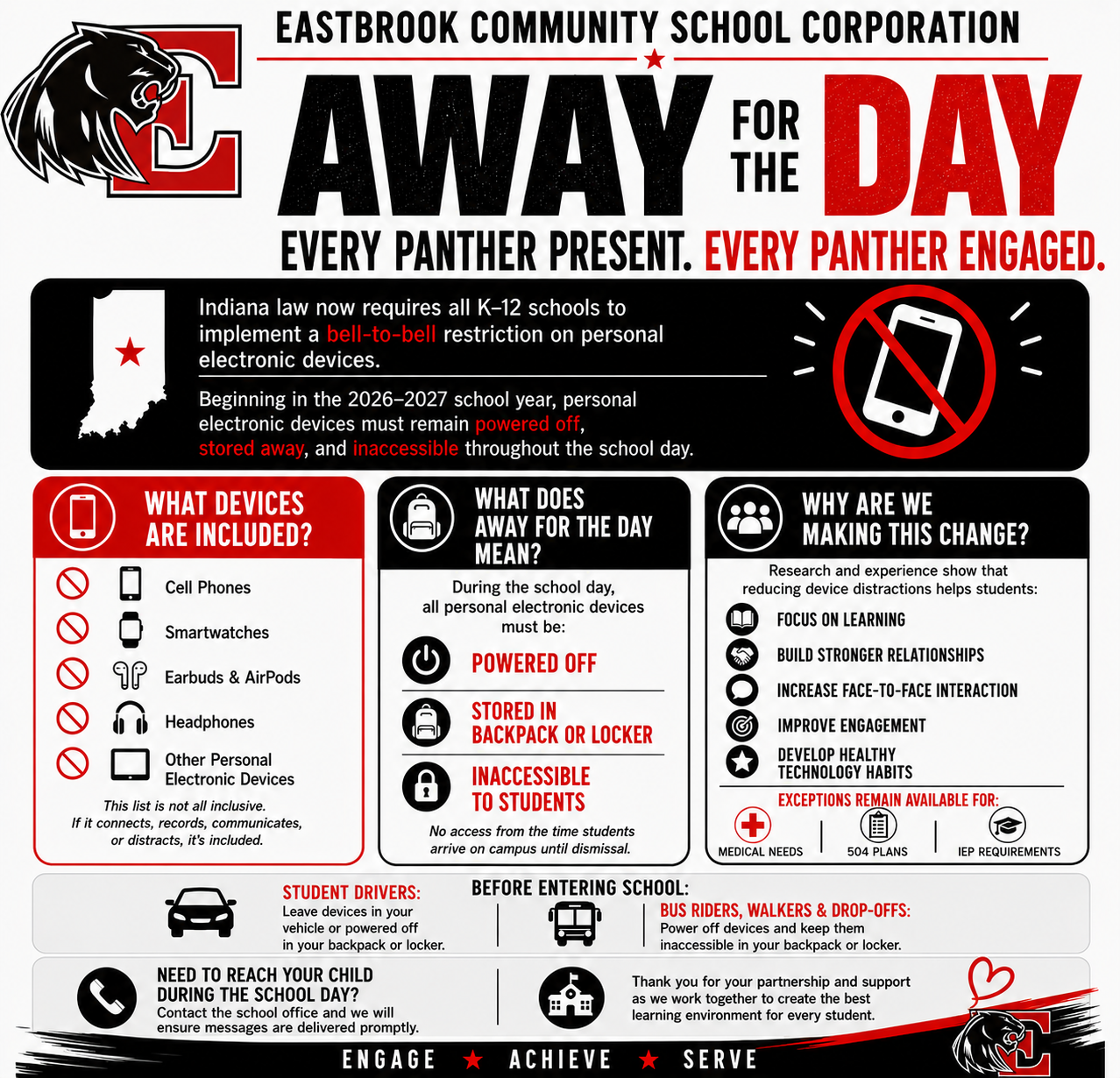 Cell Phone Policy: Away for the Day