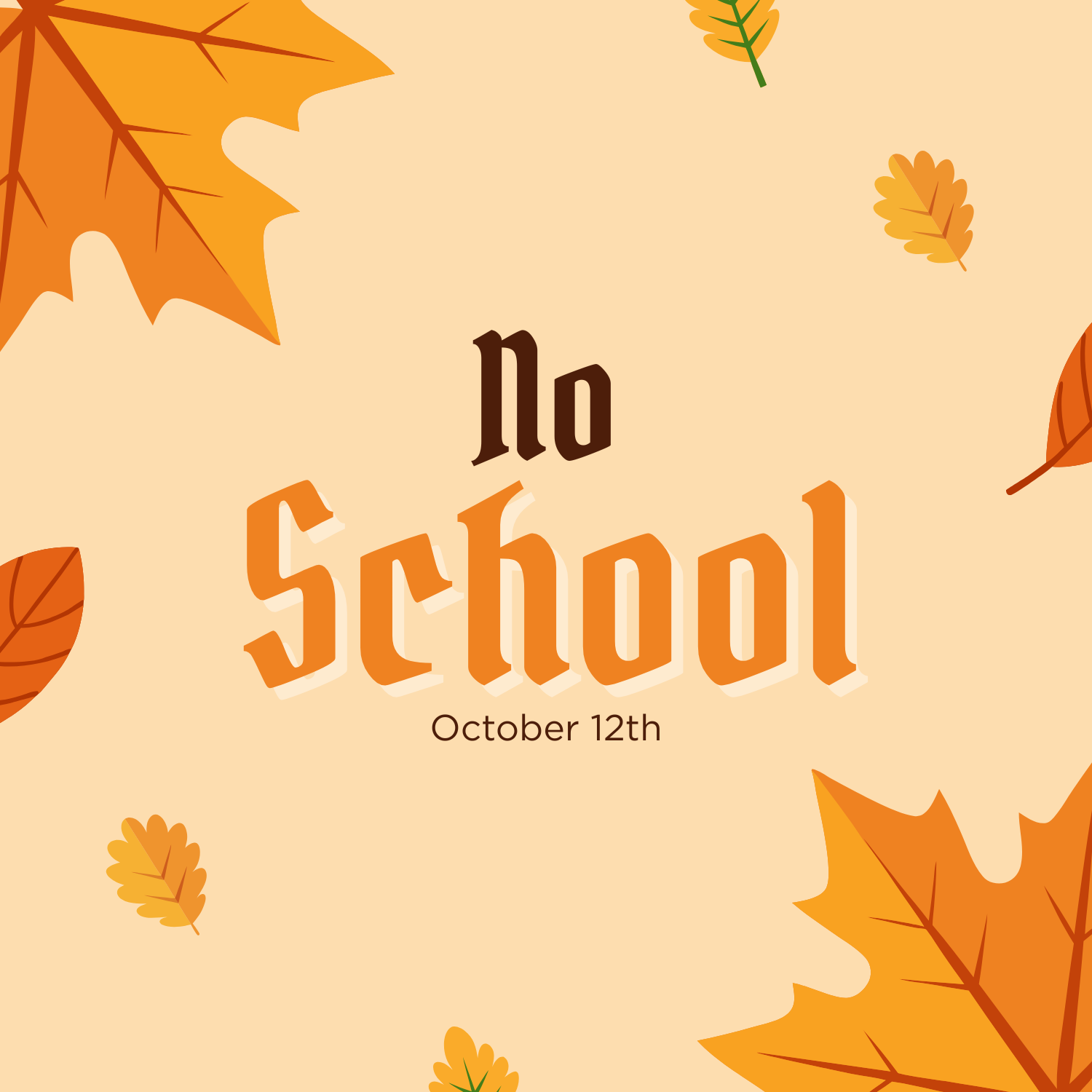 No School 10/12