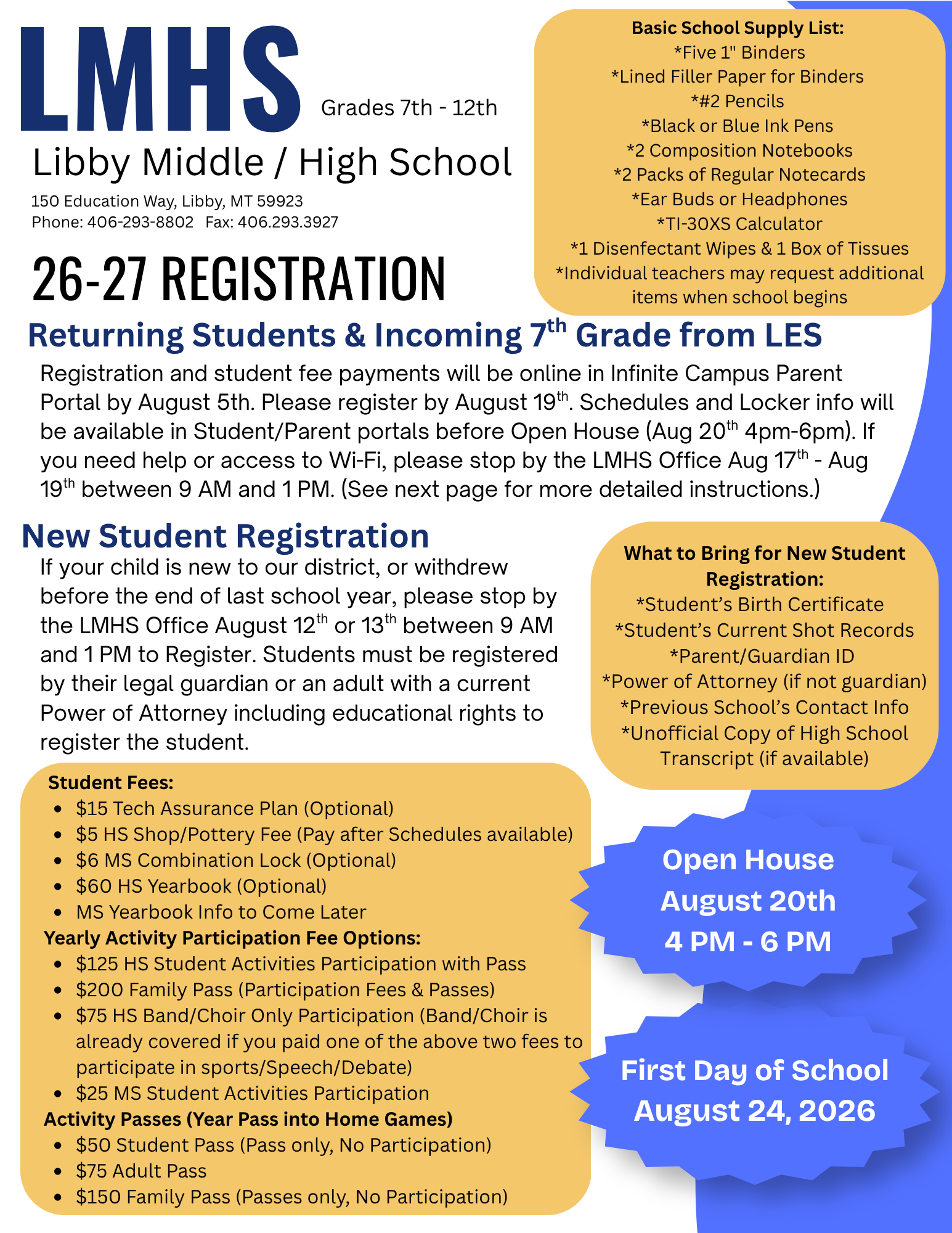 26-27 LMHS Registration Flyer