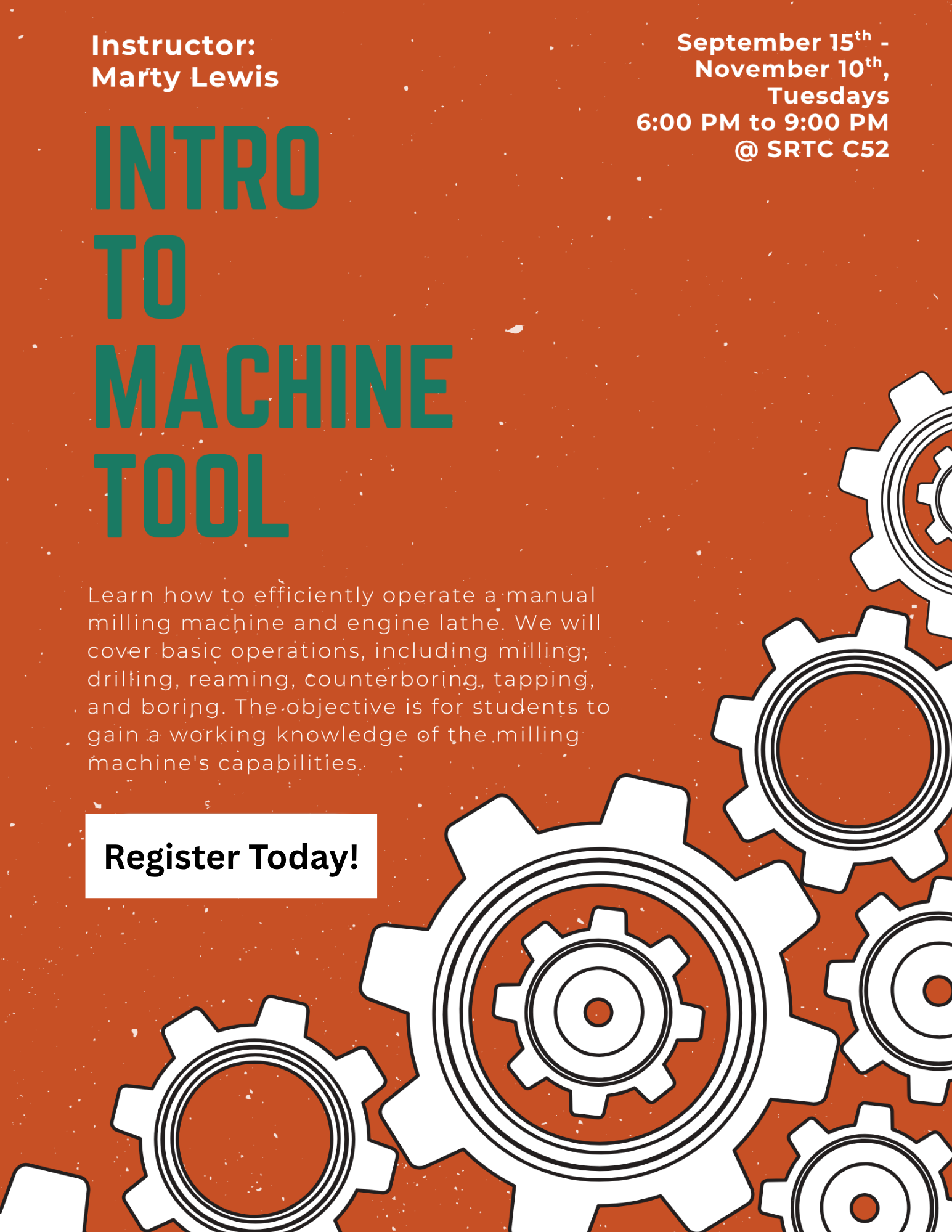 SRTC Community Education - Intro to Machine Tool 