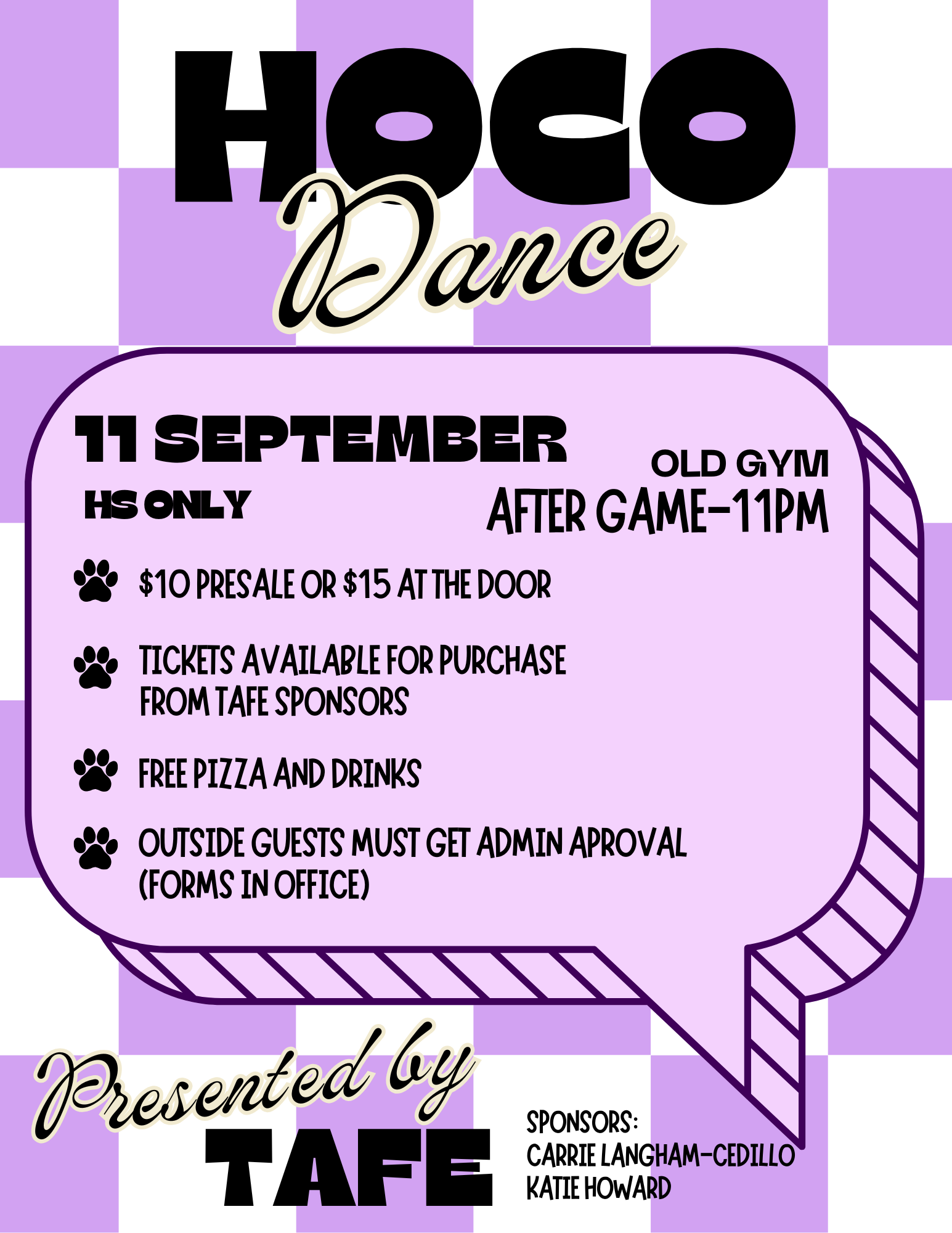 Homecoming Dance September 11th