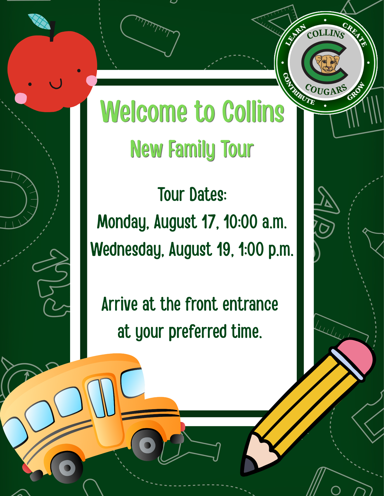 Welcome New Families - Dates Updated