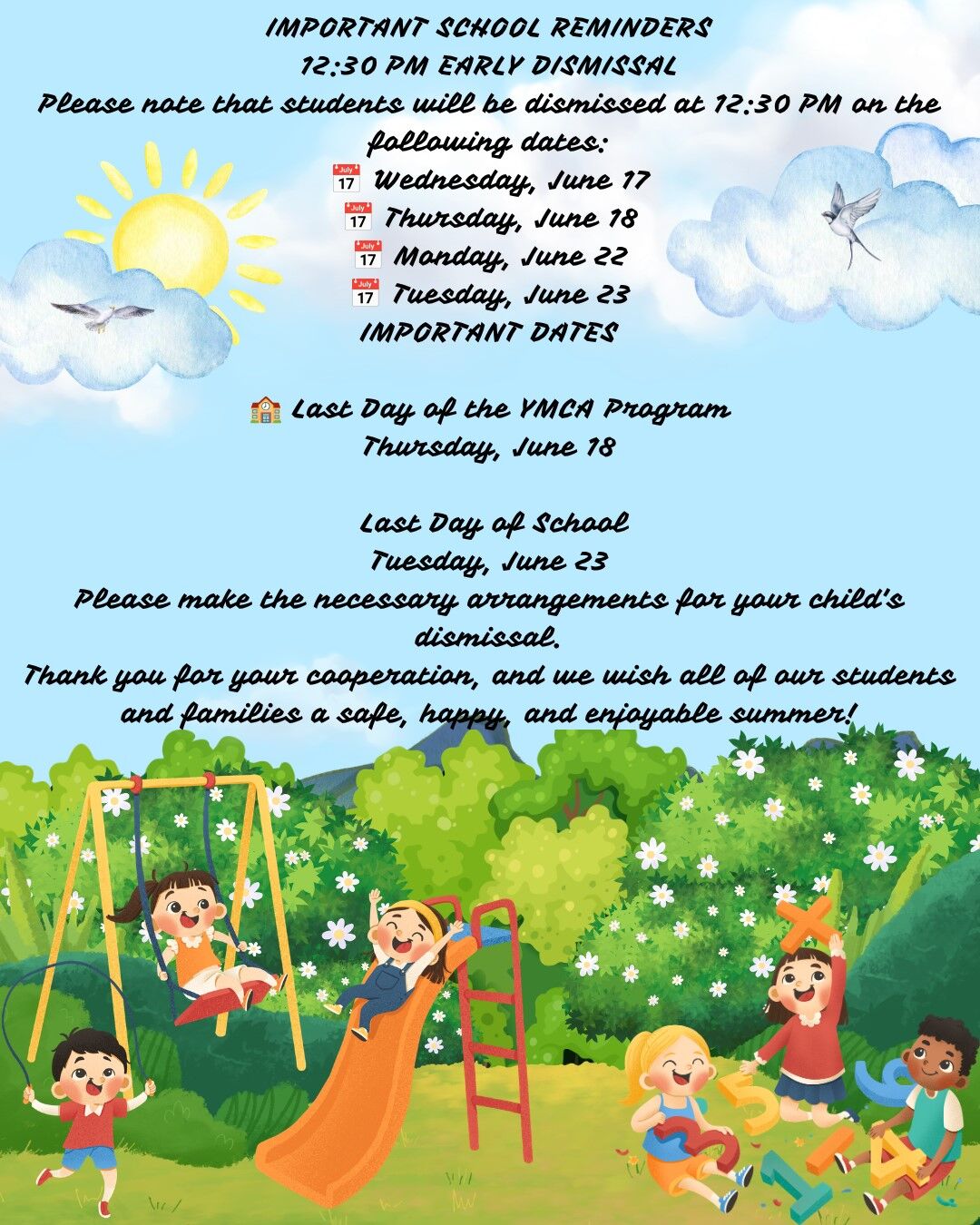 Important Dates and Information