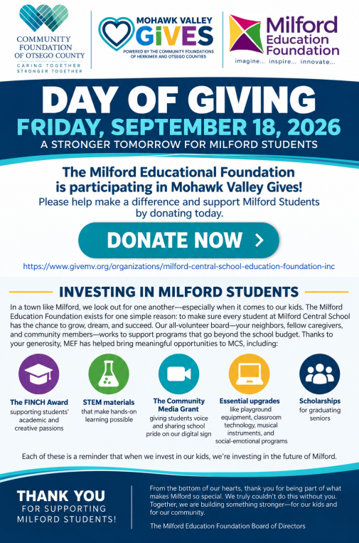 Today is the Day Mohawk Valley Gives Day of Giving 