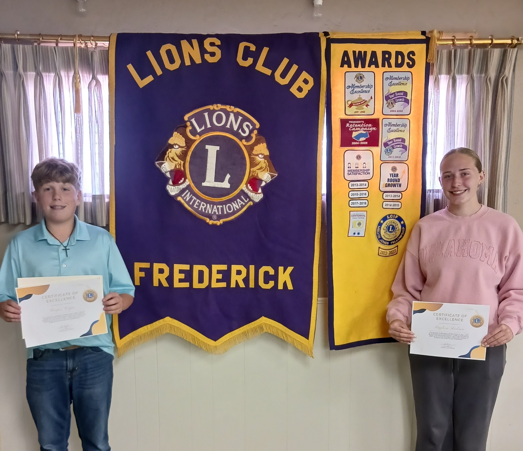 Lions Club Outstanding students