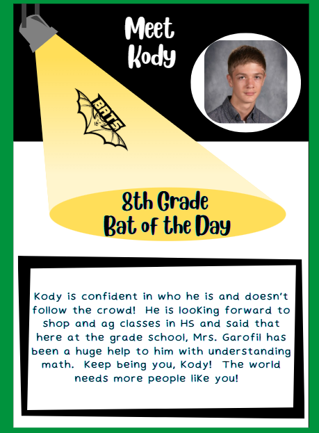 8th Grade Bat of the Day