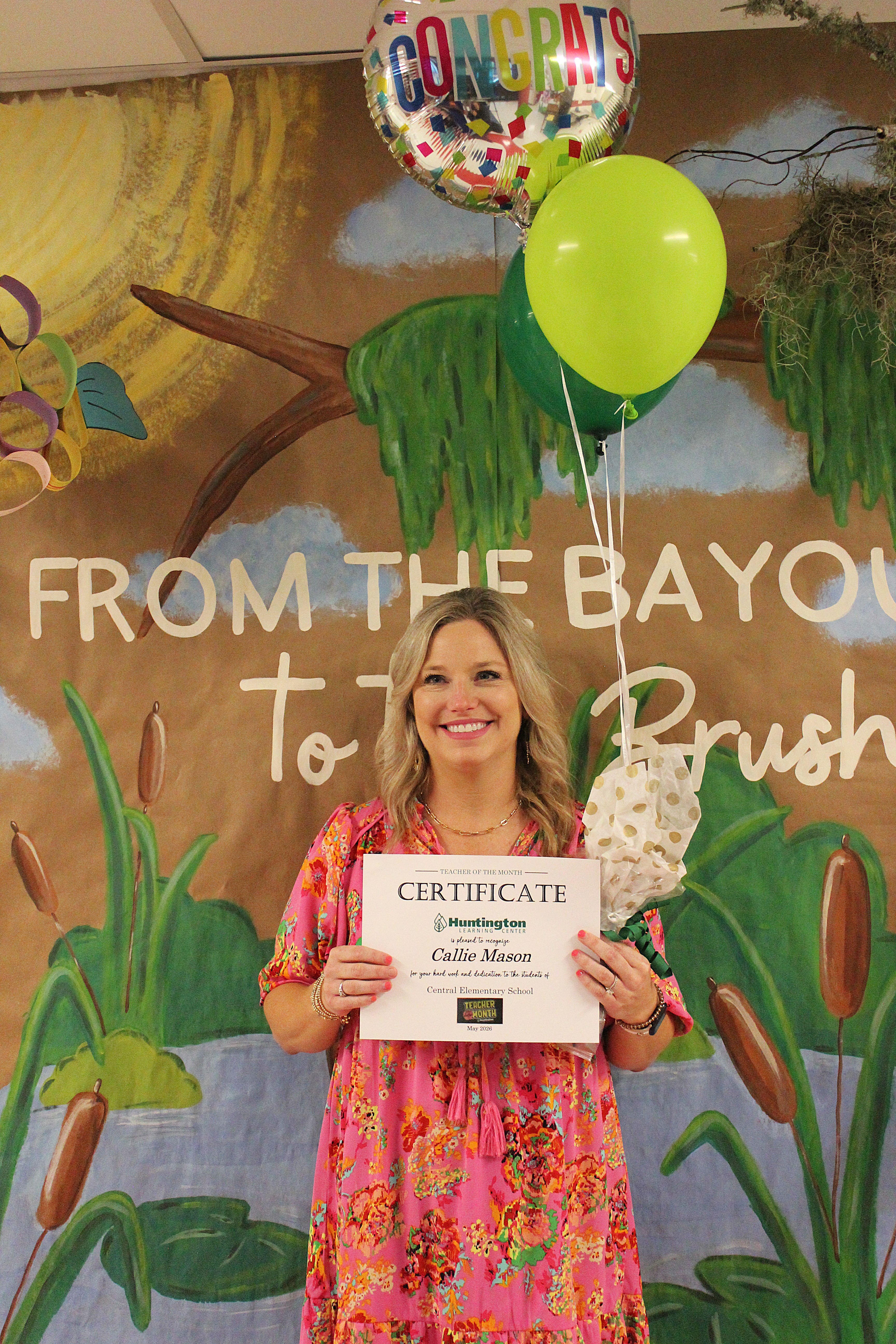 Central Elementary teacher Callie Mason WXXV teacher of month!