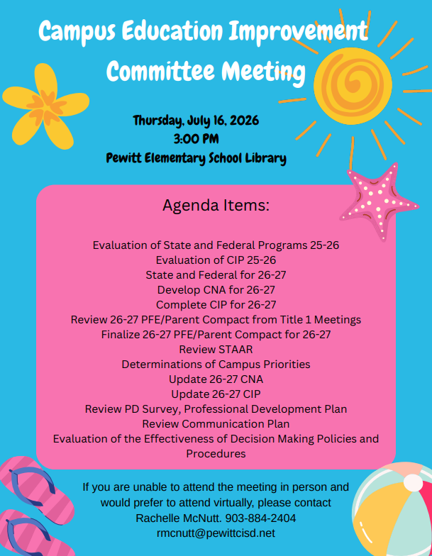 EL and JH Education Improvement Commitee Meeting