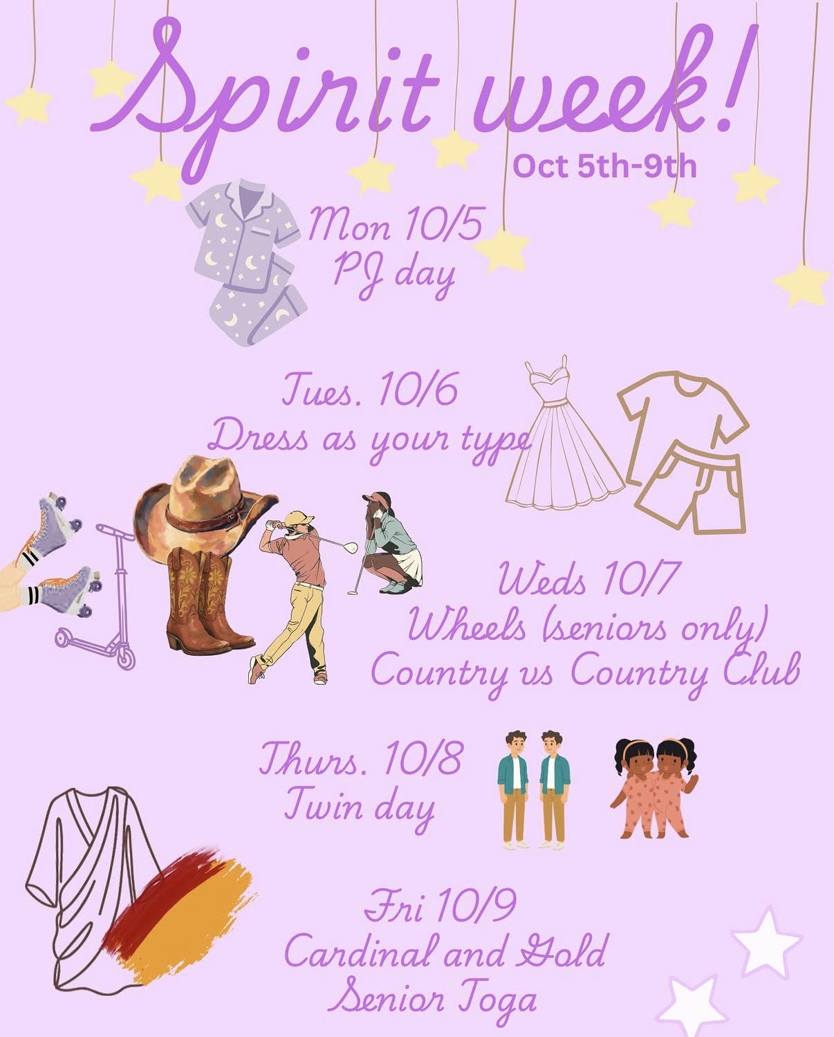 Spirit Week is here! October 5–9
