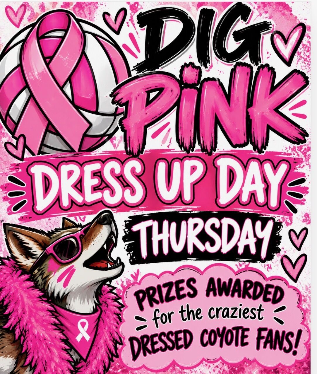 Dig Pink Dress Up Day! Thursday, October 1st!