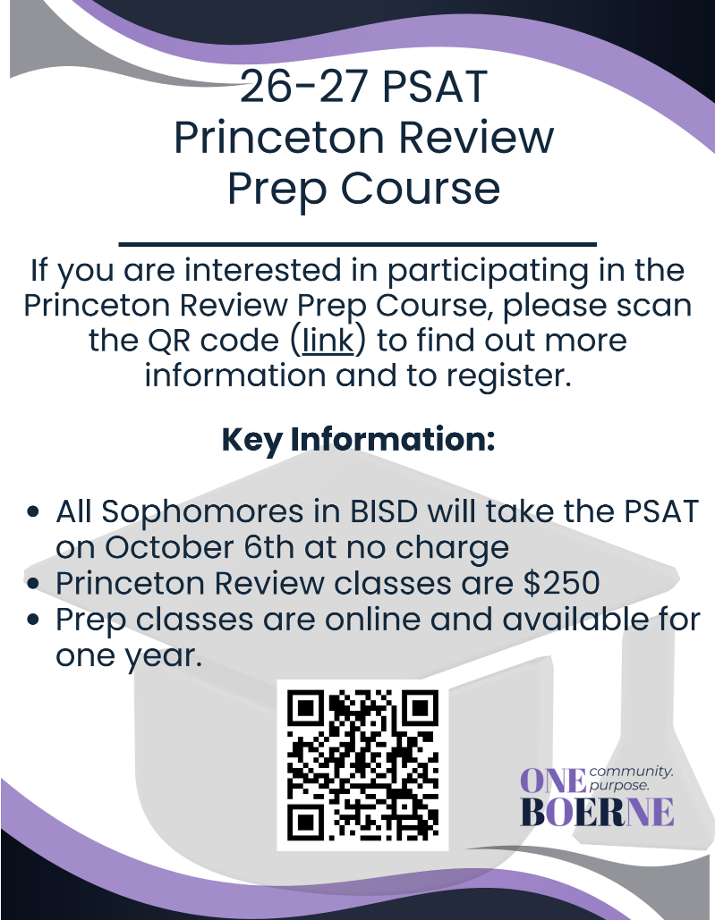 Boerne Bulletin: Spots Still Available for PSAT Princeton Review Prep Course