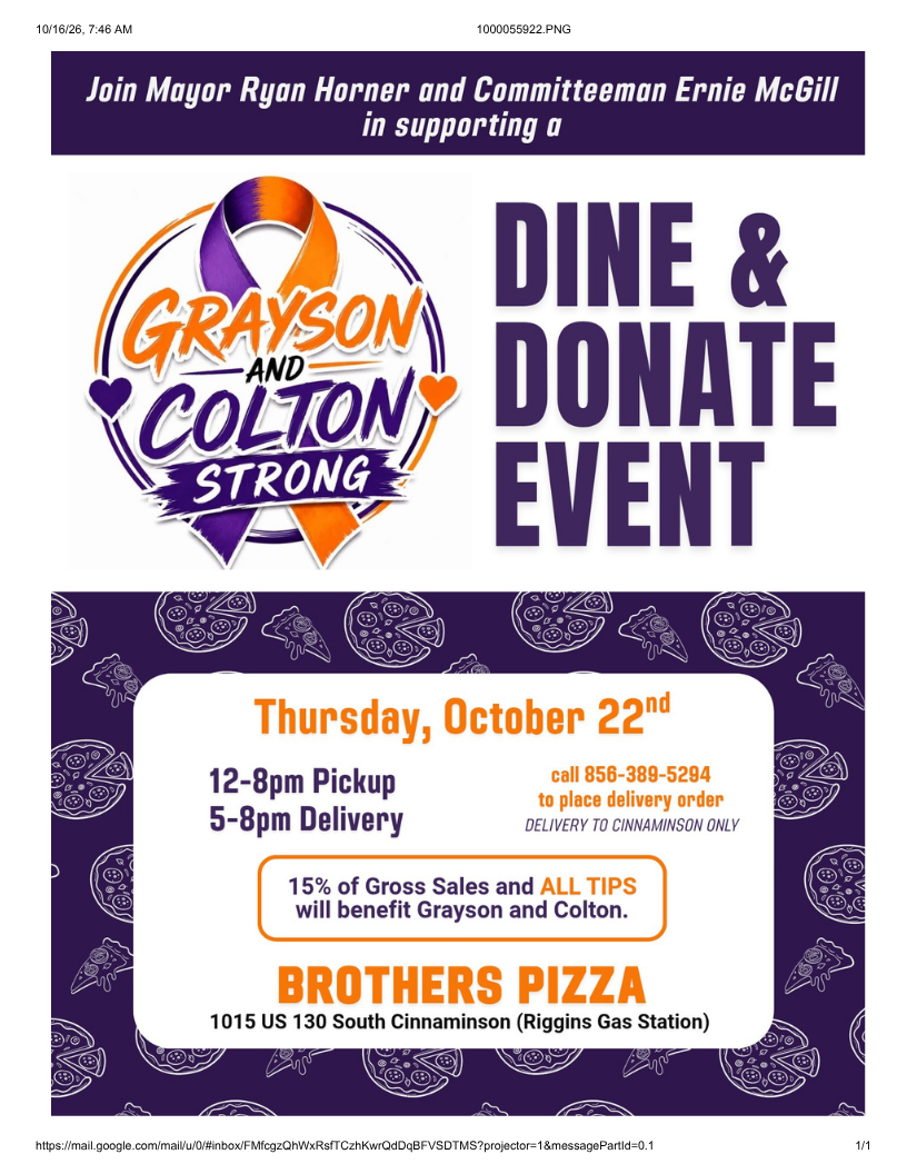 Dine and Donate - October 22, 2026