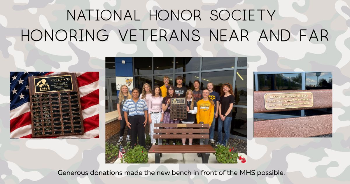 National Honor Society - Veterans Memorial Bench Project UPDATE