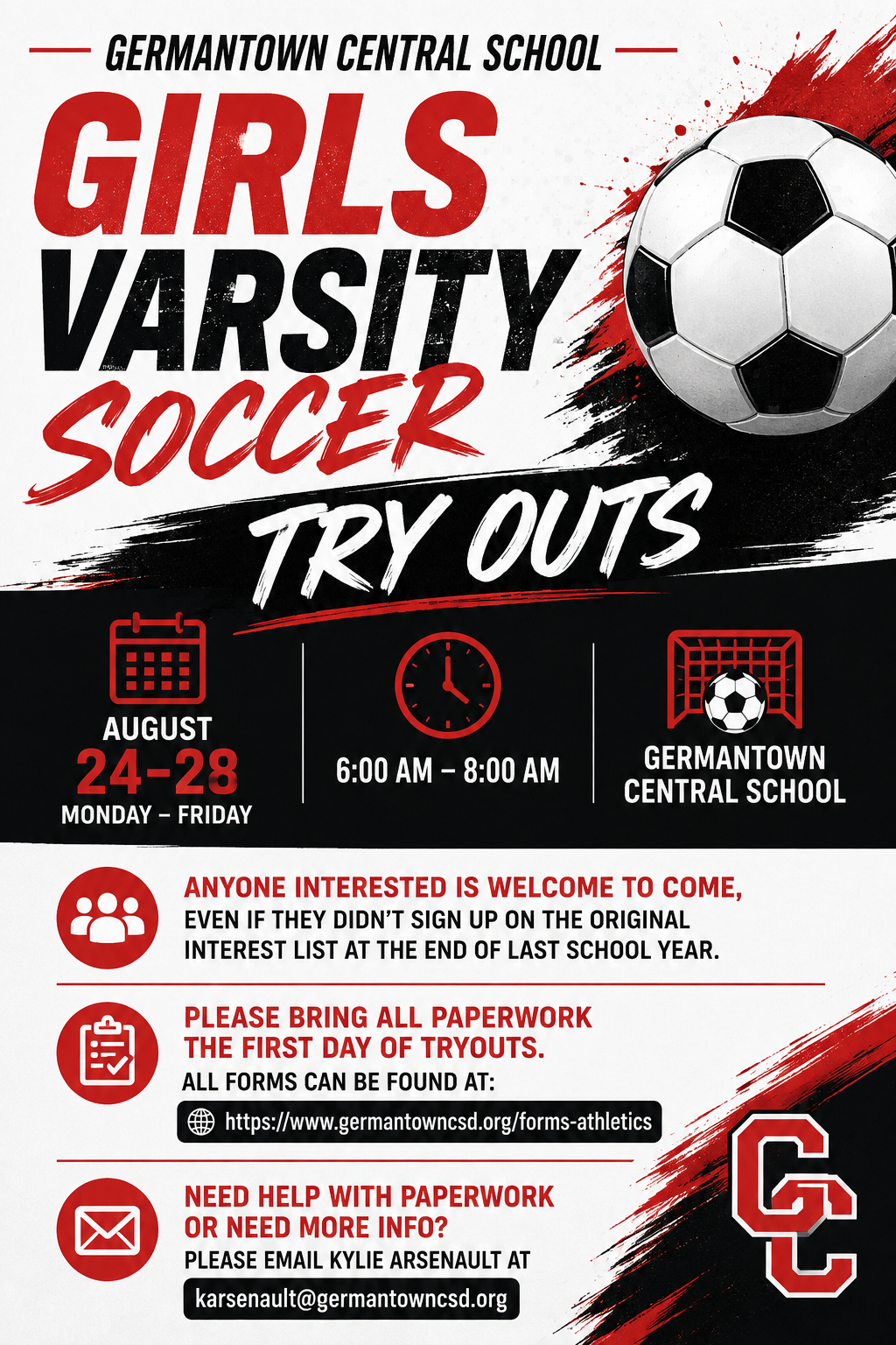 Girls Varsity Soccer Tryouts