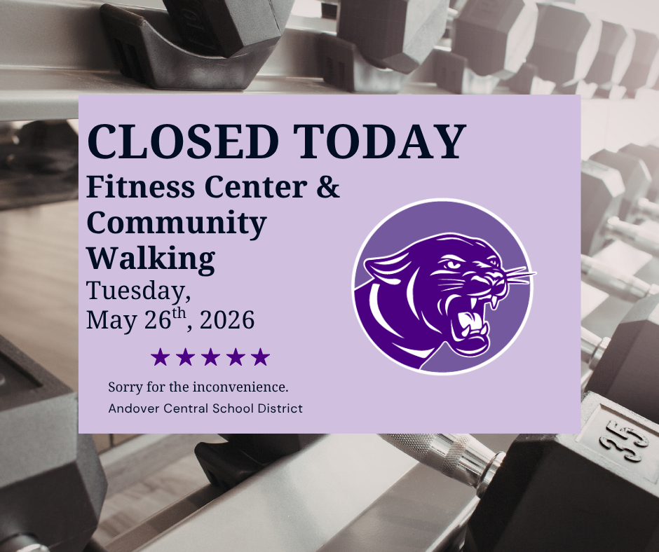 Important Announcement: Fitness Center and Community Walking Closed 5/26/2026