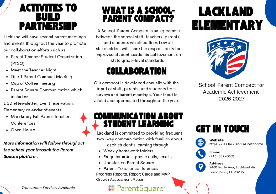 Lackland Title 1 Parent-Student Compact