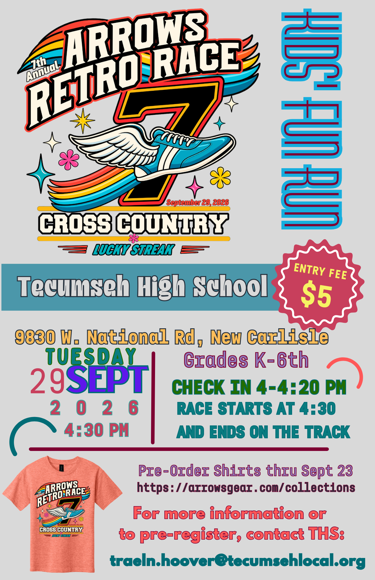 🏃‍♀️🏃‍♂️ The Kids Fun Run at the Arrows Retro Race is TOMORROW! 