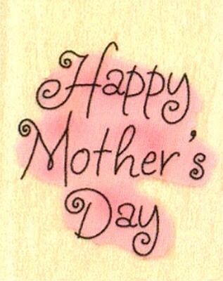 A handwritten "Happy Mother's Day" message in black script on a soft pink watercolor background.