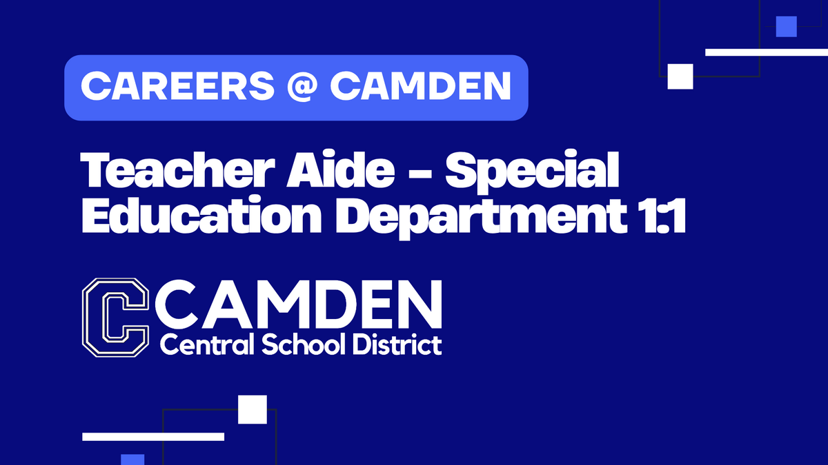 Careers @ Camden - Teacher Aide - Special Education Department 1:1