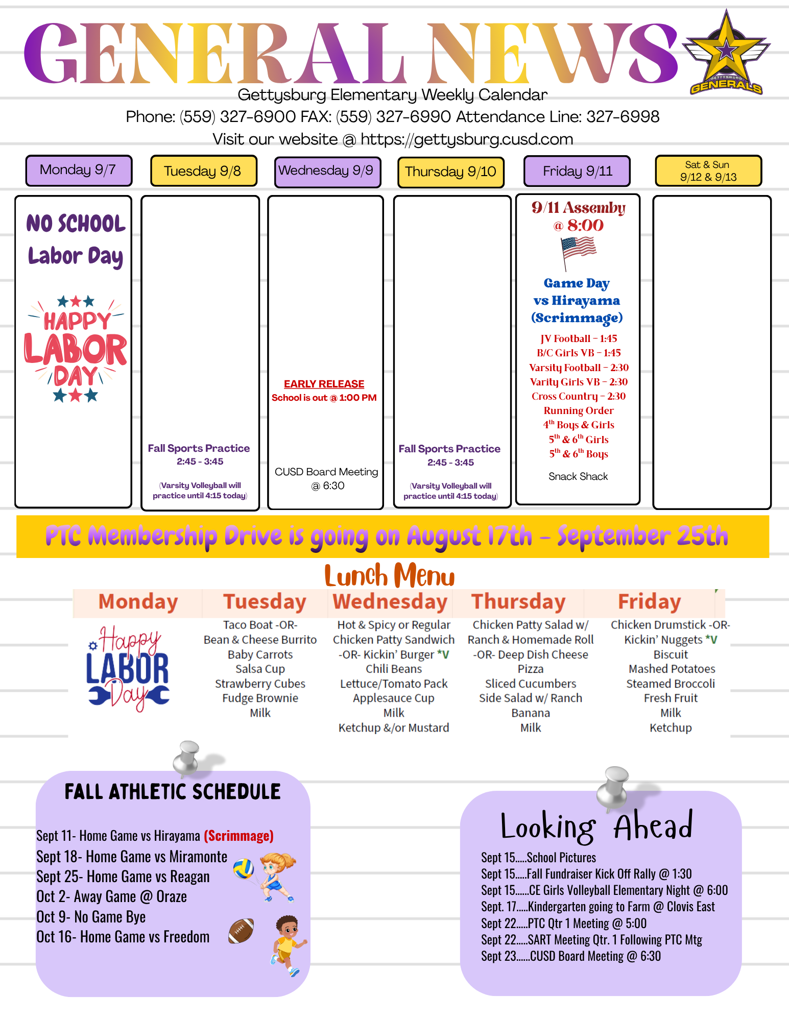 General News Week of 9/7/26