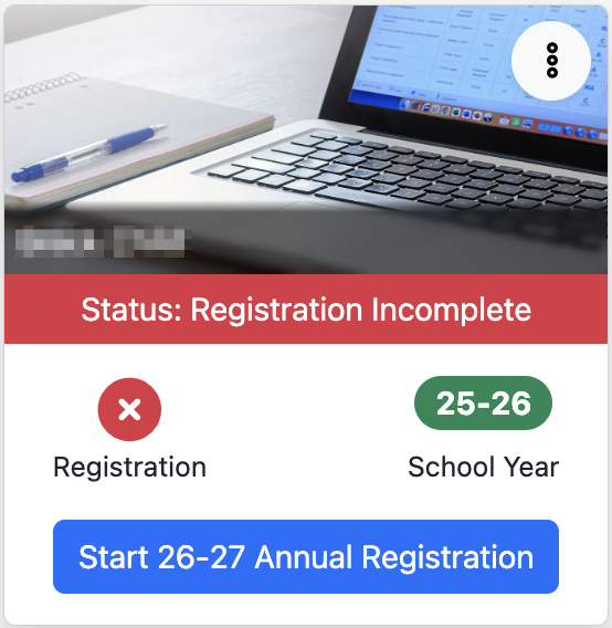 Student card to start 26-27 annual registration
