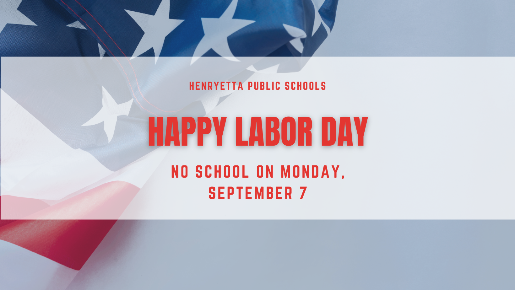 Labor Day - No School