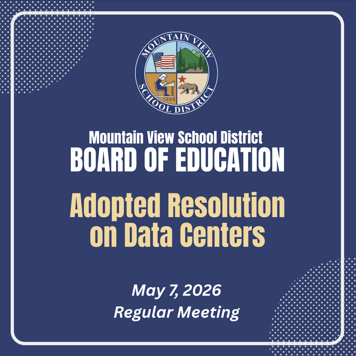 Adopted Resolution on Data Centers - Board of Education Action from May 7, 2026